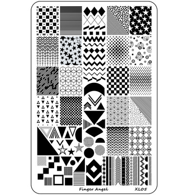 Ploča za utiskivanje noktiju super velike veličine 14,5 × 9,5 cm, francuska pločica za utiskivanje noktiju Flower Wave Nail Art Film Šablone Slika Dizajn noktiju ￥*