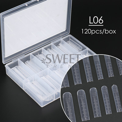 120 ks Coffin Drop Shape Forma na predlžovanie nechtov Tipy na francúzske formy Vyrezávané celoplošné falošné prsty Gélové manikúrové nástroje JIV77