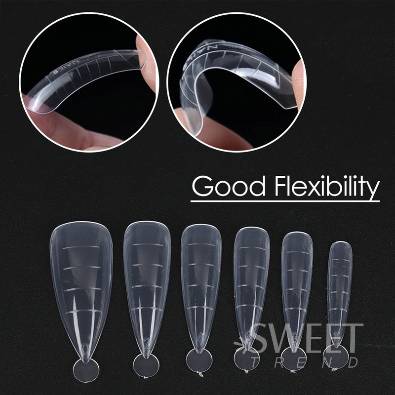 120 tk Kirstu tilga kuju ehitav hallituse küünte pikendamise näpunäited Prantsuse vormid Skulptuurne täiskattega võltssõrme geel maniküüri tööriistad JIV77