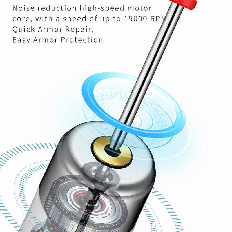 Profesionalna električna bušilica za nokte 15000RPM Punjiva mašina za turpije za nokte Svrdla za nokte za akril gel nokte Manikura Pedikura