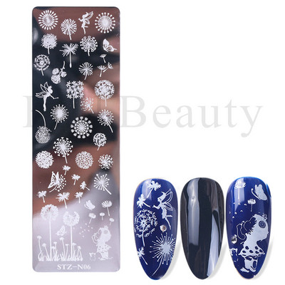 Nagu mākslas zīmoga plāksne Lapu zieds ģeometrija burtu zīmogošanas veidne Abstract Face Beach Vasaras tēmu manikīra rīki SASU01-08