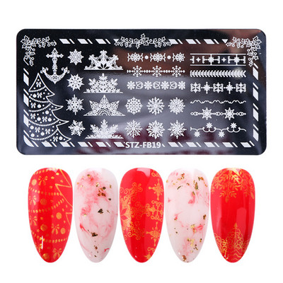 Vēstules Stāsts Nagu apzīmogošanas plāksnes Ziedi Sirds attēls Nagu mākslas zīmogi Veidnes Polijas apdrukas trafareti Manikīrs TRSTZFB01-19