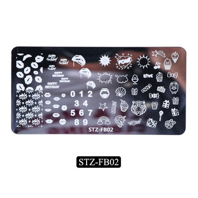 Vēstules Stāsts Nagu apzīmogošanas plāksnes Ziedi Sirds attēls Nagu mākslas zīmogi Veidnes Polijas apdrukas trafareti Manikīrs TRSTZFB01-19