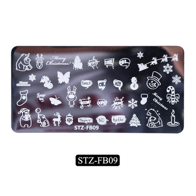 Vēstules Stāsts Nagu apzīmogošanas plāksnes Ziedi Sirds attēls Nagu mākslas zīmogi Veidnes Polijas apdrukas trafareti Manikīrs TRSTZFB01-19