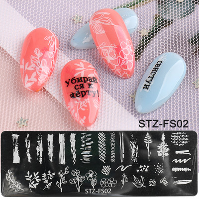 Doska na razenie nechtov s láskou a srdcom, vlnovkou, ružovým bozkom, anglickými znakmi, šablónami pečiatok na zdobenie nechtov na Valentína