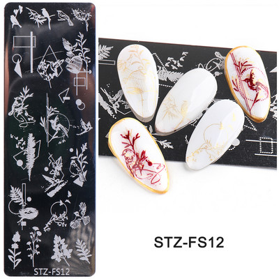 Doska na razenie nechtov s láskou a srdcom, vlnovkou, ružovým bozkom, anglickými znakmi, šablónami pečiatok na zdobenie nechtov na Valentína