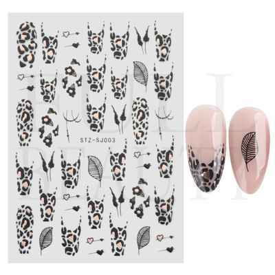 Trake s grafitima Naljepnica za nokte Rose Gold Apstraktna moda 3D klizač za manikuru Lak za tetovaže Ukrasi za nokte LASTZSJ007