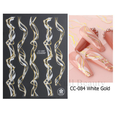 Trake s grafitima Naljepnica za nokte Rose Gold Apstraktna moda 3D klizač za manikuru Lak za tetovaže Ukrasi za nokte LASTZSJ007