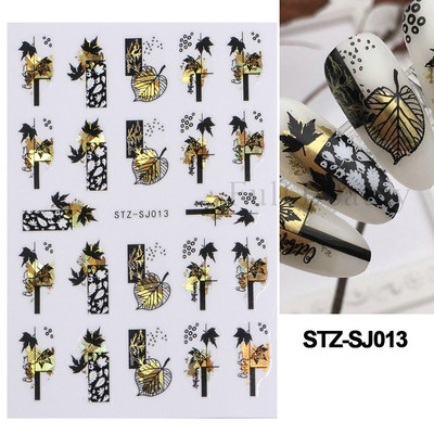 Trake s grafitima Naljepnica za nokte Rose Gold Apstraktna moda 3D klizač za manikuru Lak za tetovaže Ukrasi za nokte LASTZSJ007