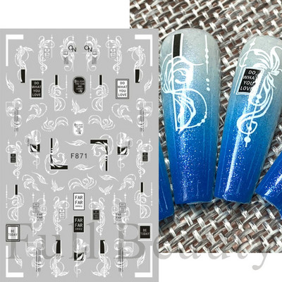 Trake s grafitima Naljepnica za nokte Rose Gold Apstraktna moda 3D klizač za manikuru Lak za tetovaže Ukrasi za nokte LASTZSJ007