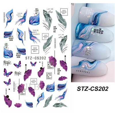 Trake s grafitima Naljepnica za nokte Rose Gold Apstraktna moda 3D klizač za manikuru Lak za tetovaže Ukrasi za nokte LASTZSJ007