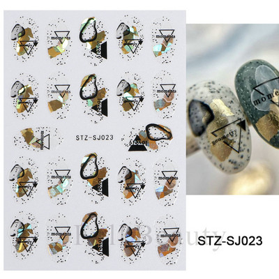 Trake s grafitima Naljepnica za nokte Rose Gold Apstraktna moda 3D klizač za manikuru Lak za tetovaže Ukrasi za nokte LASTZSJ007