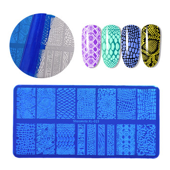 ShopAnts Snake Skin Alligator Nail Art Stamping Plate Image Flower Image Printing stencil Stencil Nail Stamp Templates
