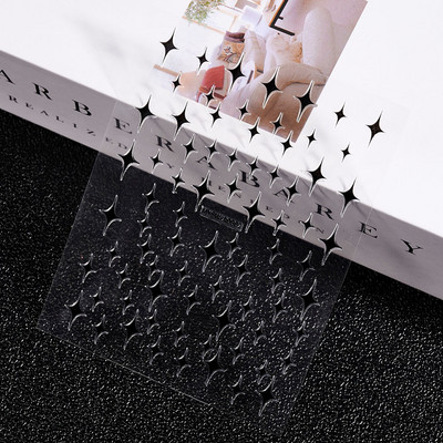 1PC AHA Mjesec/Zvijezda/Križ 3D bronzane naljepnice za nokte 8*10cm Zlatne/Srebrne naljepnice za nokte Zvijezda u obliku križa Laserska zvijezda/Mjesec klizač za manikuru