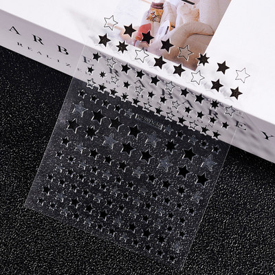 1PC AHA Mjesec/Zvijezda/Križ 3D bronzane naljepnice za nokte 8*10cm Zlatne/Srebrne naljepnice za nokte Zvijezda u obliku križa Laserska zvijezda/Mjesec klizač za manikuru