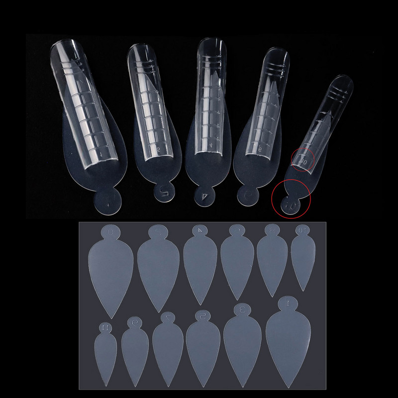 Forme duble de unghii Tampoane din silicon Sfaturi false pentru extensie de gel Construcție rapidă reutilizabilă unghii franțuzești cu autocolante Mucegai moale pentru manichiură