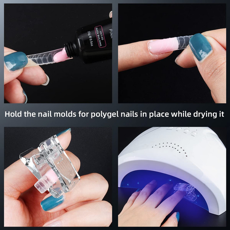 5Gb nagu uzgaļu klipsis, želejveida nagu skavas pirkstu pagarinājuma UV LED klips