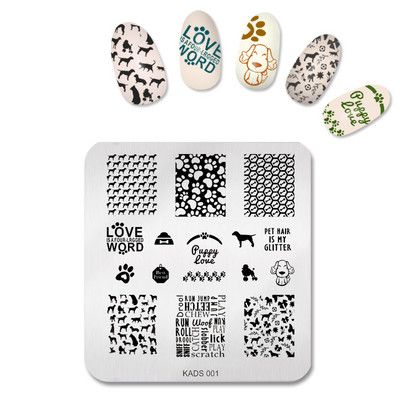 KADS pečat za nokte Cvijeće Pločice za žigosanje noktiju Alati za šablone za pečate od nehrđajućeg čelika za pečate sa slikama za nokte