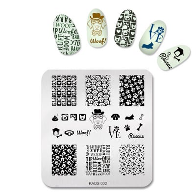 KADS pečat za nokte Cvijeće Pločice za žigosanje noktiju Alati za šablone za pečate od nehrđajućeg čelika za pečate sa slikama za nokte