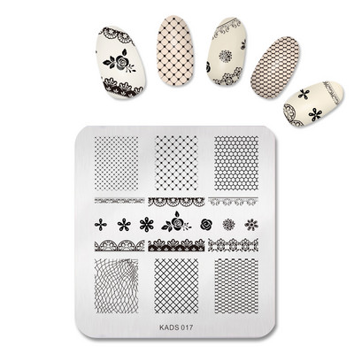 KADS pečat za nokte Cvijeće Pločice za žigosanje noktiju Alati za šablone za pečate od nehrđajućeg čelika za pečate sa slikama za nokte