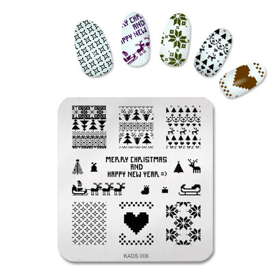 KADS pečat za nokte Cvijeće Pločice za žigosanje noktiju Alati za šablone za pečate od nehrđajućeg čelika za pečate sa slikama za nokte