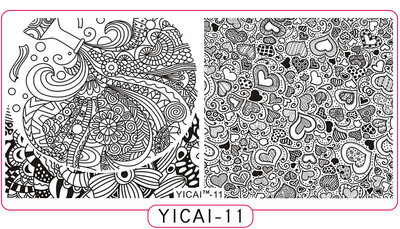 Čipkované doštičky na pečiatkovanie nechtov s geometrickými vzormi kvetov, listov, mačky a vtákov, šablóny na pečiatkovanie na nechty, šablóny na potlač lakov, nástroje na manikúru