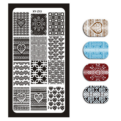 Čipkované doštičky na pečiatkovanie nechtov s geometrickými vzormi kvetov, listov, mačky a vtákov, šablóny na pečiatkovanie na nechty, šablóny na potlač lakov, nástroje na manikúru