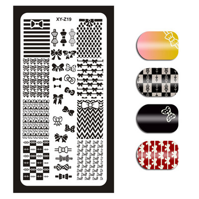 Čipkované doštičky na pečiatkovanie nechtov s geometrickými vzormi kvetov, listov, mačky a vtákov, šablóny na pečiatkovanie na nechty, šablóny na potlač lakov, nástroje na manikúru