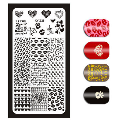 Čipkované doštičky na pečiatkovanie nechtov s geometrickými vzormi kvetov, listov, mačky a vtákov, šablóny na pečiatkovanie na nechty, šablóny na potlač lakov, nástroje na manikúru