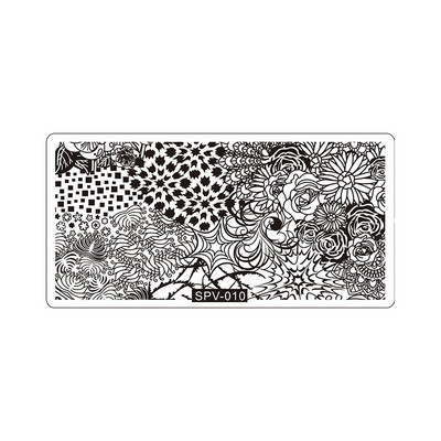 Čipkované doštičky na pečiatkovanie nechtov s geometrickými vzormi kvetov, listov, mačky a vtákov, šablóny na pečiatkovanie na nechty, šablóny na potlač lakov, nástroje na manikúru