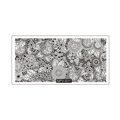 Čipkované doštičky na pečiatkovanie nechtov s geometrickými vzormi kvetov, listov, mačky a vtákov, šablóny na pečiatkovanie na nechty, šablóny na potlač lakov, nástroje na manikúru