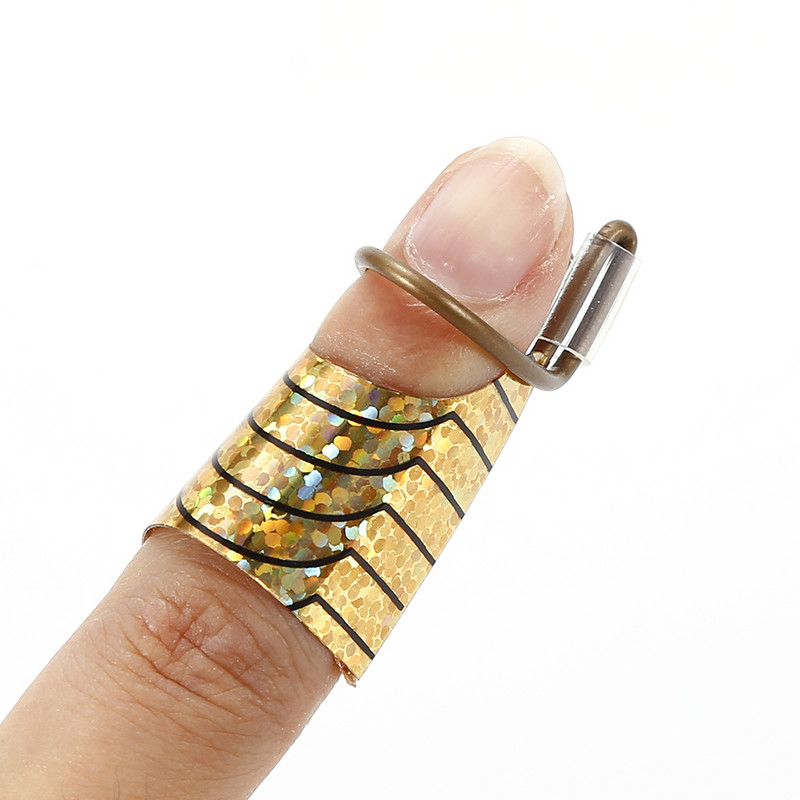 5 komada aluminijskih nastavaka za nokte za višekratnu upotrebu, alat za držanje prstiju za UV gel, akrilne vrhove za nokte, podesive nasumične boje