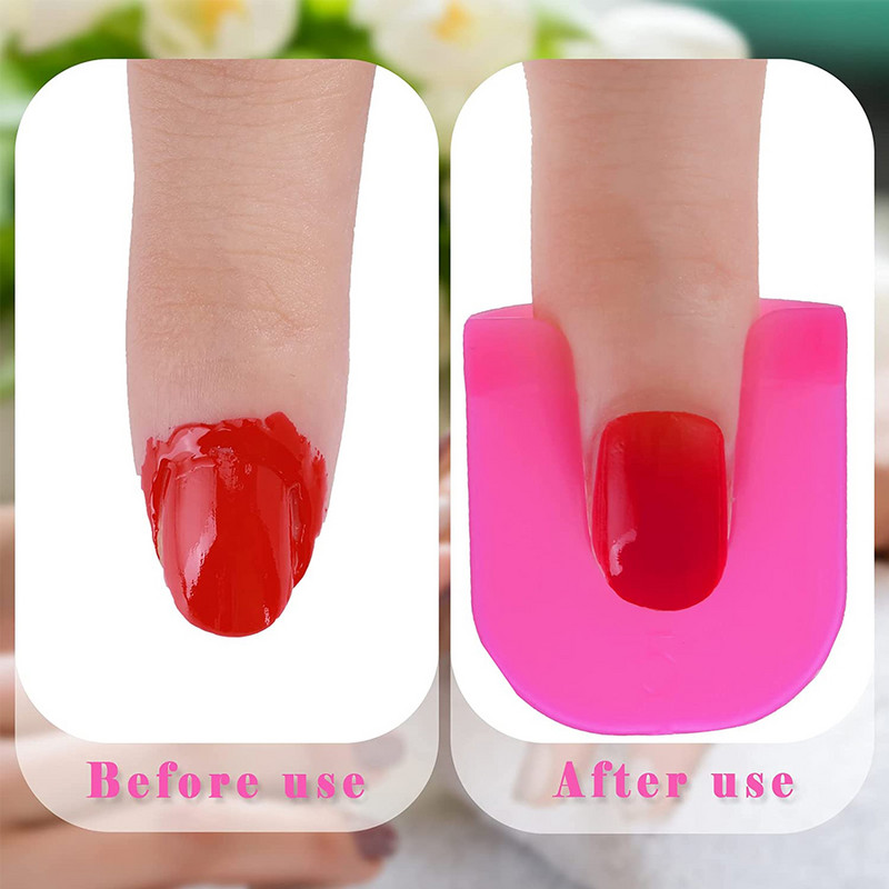 26 kom. Plastični štitnik za lak za nokte za prste U zakrivljeni francuski naljepnice Šablone za višekratnu upotrebu Mekane navlake za nokte Alati