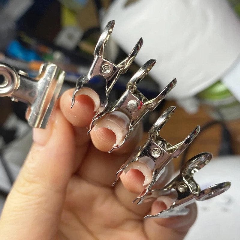 12 kom/set C zakrivljene kopče za nokte od nehrđajućeg čelika, akrilni gel, savjeti za nadogradnju, kopča za oblik noktiju DIY alati za francusku manikuru, pribor