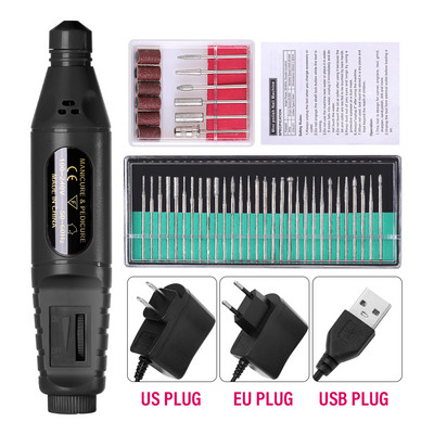 CNHIDS profesionalna električna bušilica za nokte Alati za manikuru Set bušilica za pedikuru Prijenosna turpija za nokte Oprema za bušilicu za nokte