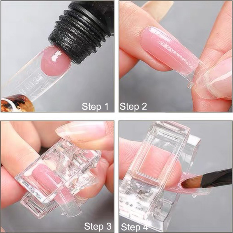 5/10 buc. Clip de unghii acrilic Gel transparent Sfaturi de construcție rapidă Agrafe Extensie lac de unghii Lămpi UV Instrumente de artă pentru manichiură
