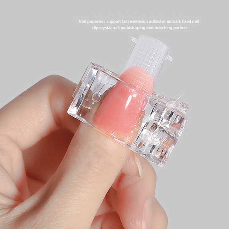 5/10 buc. Clip de unghii acrilic Gel transparent Sfaturi de construcție rapidă Agrafe Extensie lac de unghii Lămpi UV Instrumente de artă pentru manichiură
