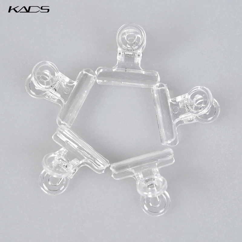 KADS Nail Form Višenamjenska C krivulja Stezaljke za stezanje 4 boje Akrilne štipaljke za nokte Profesionalni alat za nadogradnju noktiju