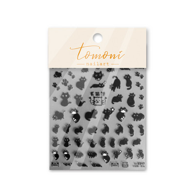 Tanka i čvrsta, slatka mačkica, mačka panda, naljepnica za nokte, visokokvalitetni dizajn, ljepljive naljepnice, ukrasi za nokte T-2908