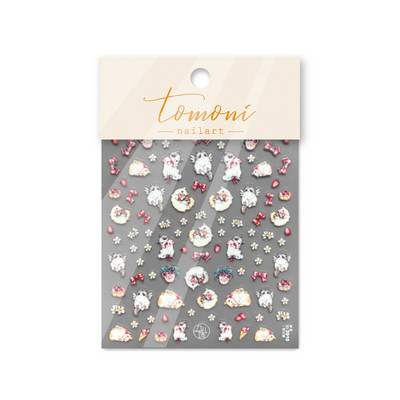 Tanka i čvrsta, slatka mačkica, mačka panda, naljepnica za nokte, visokokvalitetni dizajn, ljepljive naljepnice, ukrasi za nokte T-2908