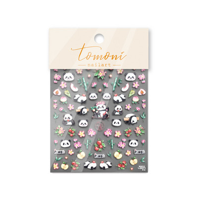 Tanka i čvrsta, slatka mačkica, mačka panda, naljepnica za nokte, visokokvalitetni dizajn, ljepljive naljepnice, ukrasi za nokte T-2908