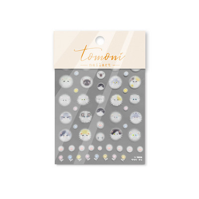 Tanka i čvrsta, slatka mačkica, mačka panda, naljepnica za nokte, visokokvalitetni dizajn, ljepljive naljepnice, ukrasi za nokte T-2908