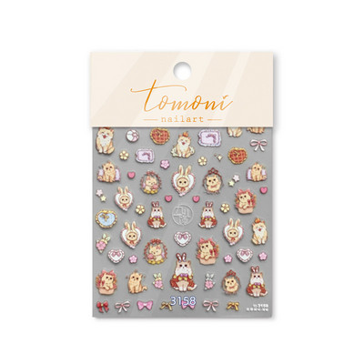 Tanka i čvrsta, slatka mačkica, mačka panda, naljepnica za nokte, visokokvalitetni dizajn, ljepljive naljepnice, ukrasi za nokte T-2908