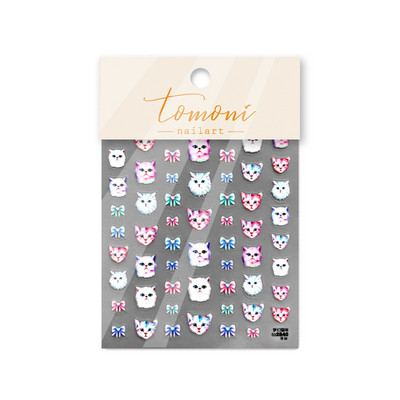 Tanka i čvrsta, slatka mačkica, mačka panda, naljepnica za nokte, visokokvalitetni dizajn, ljepljive naljepnice, ukrasi za nokte T-2908