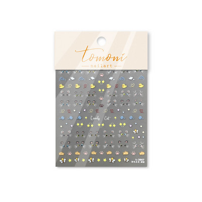 Tanka i čvrsta, slatka mačkica, mačka panda, naljepnica za nokte, visokokvalitetni dizajn, ljepljive naljepnice, ukrasi za nokte T-2908