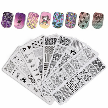 BeautyBigBang Nail Stamping Plates 1 ΤΕΜ. Ocean Beach Summer Wind Nail Plate Rectangle Stamp for Nails BBB XL-002