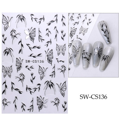 Violeta ziedu nagu uzlīmes 3D margrietiņa ķiršu ziedi ziedlapiņas lapas tauriņu piekariņi pavasara vasaras slīdnis Y2K manikīra dekors