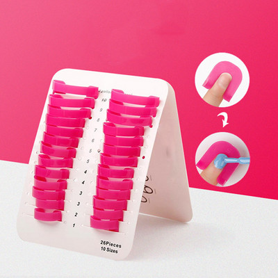 26 kom/set 10 veličina G krivulja u obliku laka štitnik za nokte štitnik za prste navlaka za prste francuske naljepnice otporne na prolijevanje manikura alati za nail art