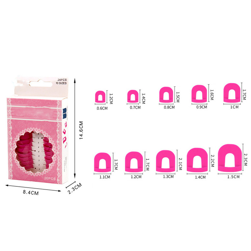 26 kom/set 10 veličina G krivulja u obliku laka štitnik za nokte štitnik za prste navlaka za prste francuske naljepnice otporne na prolijevanje manikura alati za nail art