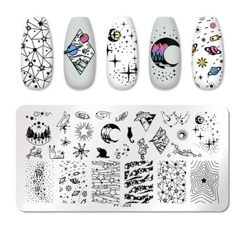 PICT You Rectangle Stamping Plate Space Nail Picture Design Stamp Templates Nail Art Image Plate Image Plate από ανοξείδωτο χάλυβα